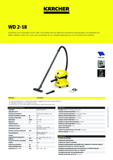 Informations sur le produit