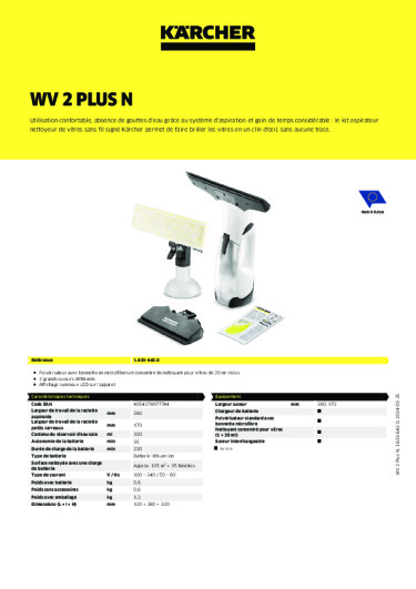 Informations sur le produit